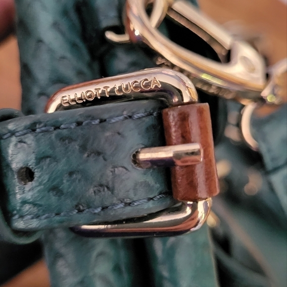 Elliott Lucca Leather Snake Print Crossbody Top Handle Bag - Picture 5 of 16